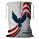 thumbnail image 1 of ABPHQTO Usa Over White Cesto de almacenamiento Bolsa para la colada con cordón 45x60 cm, 1 of 3