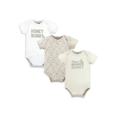 

Hudson Baby Unisex Bodysuit 3pk Neutral Honey Bunny 18-24 Months