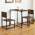 thumbnail image 2 of Gymax 3 Piece Dining Table Set Industrial Rectangular Kitchen Table & 2 Chairs w/ Metal Frame & Low Back, 2 of 10