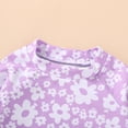 thumbnail image 6 of Younger Tree Toddler Girl Swimsuit Baby Long Sleeve Rash Guard Set with Sun Hat UPF Sun Proction Bathing Suit Swimwear for 18-24 Months, 6 of 8