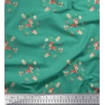 thumbnail image 1 of Soimoi Rayon Fabric Leaves,Mushroom & Deer Kids Printed Craft Fabric by The Yard 42 Inch Wide, 1 of 1