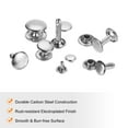thumbnail image 5 of Uxcell 100Sets Double Cap Rivet 8x10mm Carbon Steel Round Head Snap Studs, Silver, 5 of 7