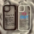 thumbnail image 2 of Funny Schedule Plan Things To Do Phone Case For iPhone 14 15 13 16 Pro Max 11 12 XR XS SE20 7Plus Letter Quotes Clear Hard Cover Style 3 For iPhone 15Pro, 2 of 5