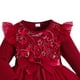 thumbnail image 3 of Arcos para Niñas Vestido de Malla de Manga Voladora con Cinturón Color Sólido Nudo de Arco Vestir Fiesta Casual Niños Vestido de Primavera, 3 of 7
