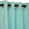 Sunbrella Canvas Glacier Outdoor Curtain with Nickel Plated Grommets 50 in. x 84 in.
