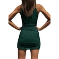 thumbnail image 2 of Women's Scoop Neck Sleeveless Tank Dress Ruched Mini Bodycon Dress, 2 of 2