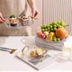 thumbnail image 2 of Cake Stand, Round Tray with Lid, Multipurpose Tray with Handle for Tea Breakfast Office Coffee Tabl, 2 of 5