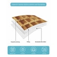 thumbnail image 4 of Twin Quilt Bedding Set, Golden-Yellow Waffle Cake Reversible Summer Quilt 3 Pieces, Modern Delicious Dessert Lightweight Bedspreads Coverlets with 2 Pillow Shams for All Seasons, 4 of 5