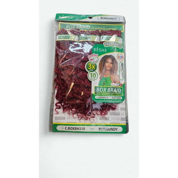 BESHE BOX BRAID CROCHET WITH BOHEMIAN CURLY ENDS