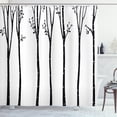 thumbnail image 1 of Ambesonne Black and White Shower Curtain, Autumn Tree Foliage, 69"Wx84"L, Black White, 1 of 3