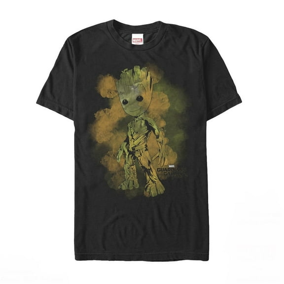 Men's Marvel Guardians of the Galaxy Vol. 2 Groot Smudge  Graphic Tee Black X Large