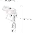 thumbnail image 2 of Low Profile Wand Tilter Horizontal Window Blinds Tilt Mechanism Hook Connection 6pcs 2 Inch Rail Blinds Parts Accessories, 2 of 8