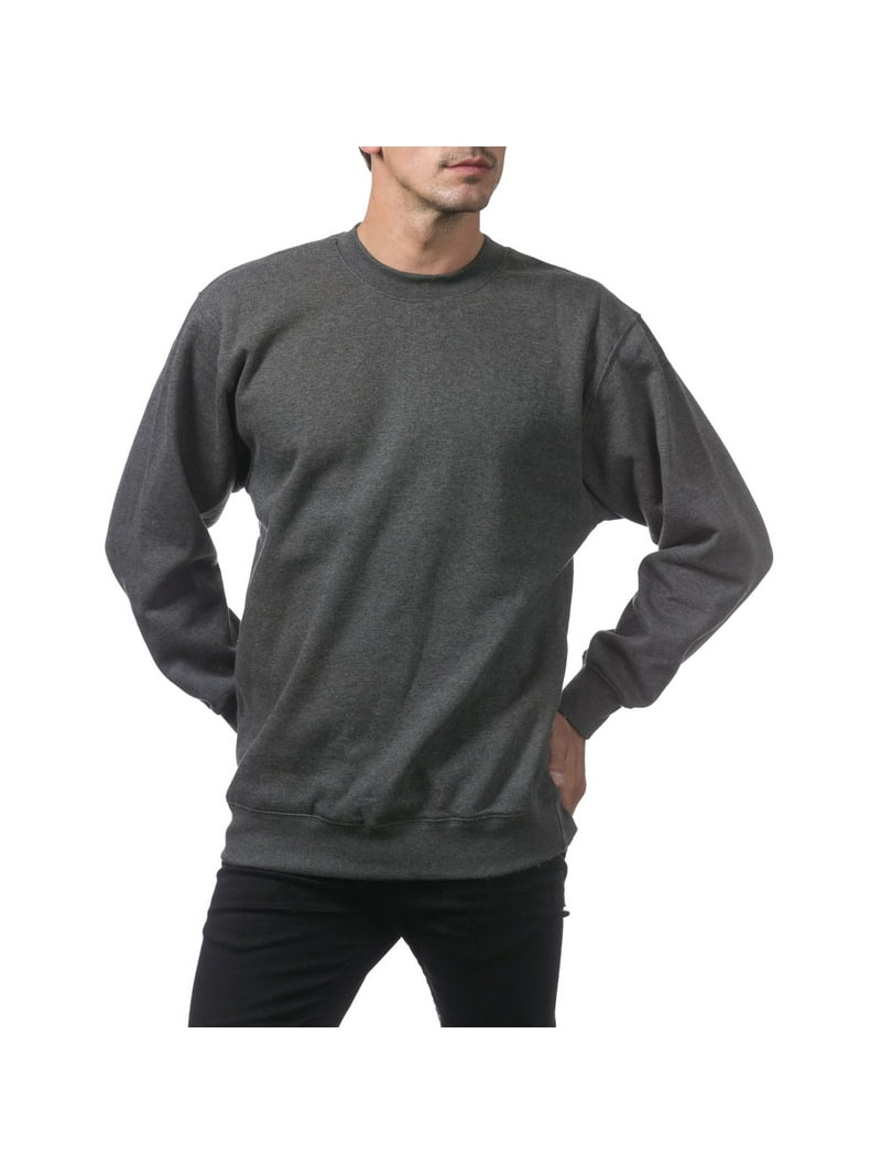 Pro Club Men's Heavyweight Crew Neck Fleece Pullover Sweater