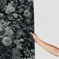 thumbnail image 3 of Awypu Black Brown Daisy Floral Block Print Flowers Decorative Waterproof Shower Curtain Multiple Sizes Durable and Washable White, 3 of 7