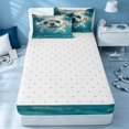 thumbnail image 4 of Erosebridal Sea Dog Zipper Queen Comforter Set with Fitted Sheet and 2 Pillowcases, Marine Animal Zipper Bedding Set, Reversible, 4 of 7