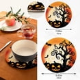 thumbnail image 3 of SKYSONIC Halloween Pumpkins Bats Pot Holders Trivets, 2 Pcs Heat Resistant Trivets,Moon Tree Cotton Thread Weave Mats for Hot Pads Pans Pot Bowl Teapot for Kitchen Decor, 3 of 7