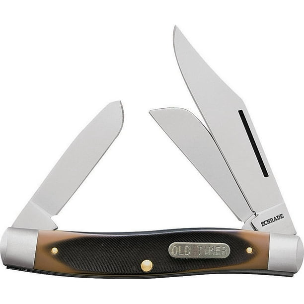 Old Timer 8OT Folding Pocket Knife, 3 in L Blade, 3Blade