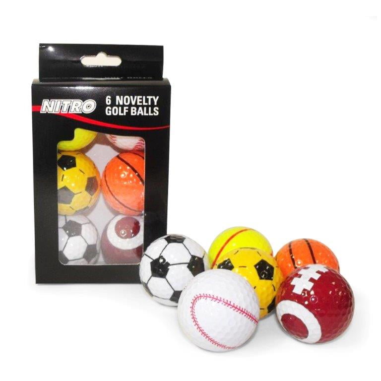 Nitro Golf Golf Balls, Assorted Colors, 6 Pack