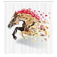 thumbnail image 3 of Ambesonne Animal Shower Curtain, Abstract Art Wild Horse, 69"Wx84"L, Tan Red Brown, 3 of 5