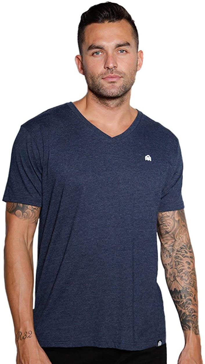 Soft Modern Fitted Logo T-Shirts INTO THE AM Mens Basic Crew Neck Tees
