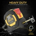 thumbnail image 4 of LEXIVON 25Ft/7.5m DuaLock Tape Measure | 1-Inch Wide Blade with Nylon Coating, Matt Finish White & Yellow Dual Sided Rule Print | Ft/Inch/Fractions/Metric (LX-206), 4 of 7