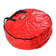 thumbnail image 1 of Zipper Storage Bag, Durable Christmas Wreath Storage Bag Red Round Shaped  for Party for Office for Home, 1 of 8