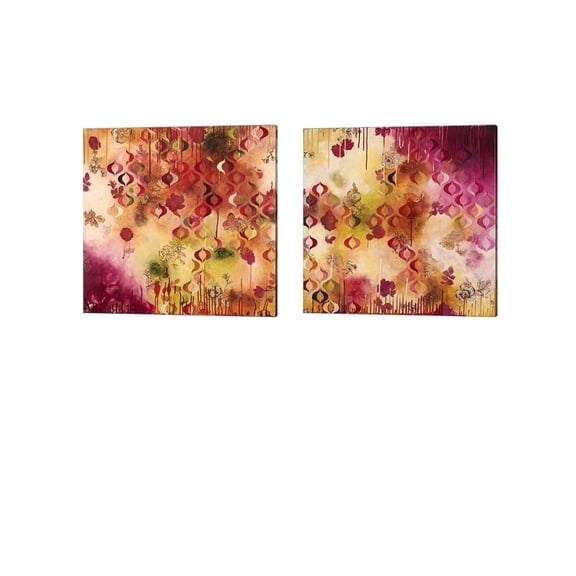 Warm Compassion by Heather Robinson Canvas Art Set of 2 14 inch X 14 inch Each