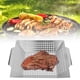 thumbnail image 2 of Cesta para barbacoa con agujeros para cocinar al aire libre. Parrilla cuadrada de acero inoxidable., 2 of 8