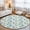 White, Sky Blue, Sage, Cream, variant on Round Rugs 4Ft, Blue White Hydrangea Round Area Rug Washable Indoor Throw Carpet, Country Flowers Pastoral Leaves Soft Non Slip Circle Rug for Kitchen Nursery Room Home Decor Aesthetic