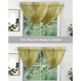 thumbnail image 5 of Waterfall Valances for Windows, Yellow Kitchen Sheer Valance Curtains, Retro Oil Painting Modern Abstract Art Aesthetics Rod Pocket Elegant Swag Valances for Living Room Bedroom, 47.2"x38.5", 2 Panel, 5 of 8