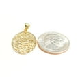 thumbnail image 3 of New 14k yellow gold oval filigree pendant hand engraved gift fine jewelry 1.8g, 3 of 12