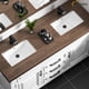 thumbnail image 4 of Lavabo de baño bajo encimera 18.7""X11.9"" Lavabo de tocador de cerámica de porcelana rectangular blanco con desbordamiento KARAMAG, 4 of 5