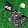thumbnail image 5 of Haosy Sketches Numbers and Character Golf Mallet Putter Cover Strong Magnetic Leather Golf Club Headcover Closure, 5 of 7