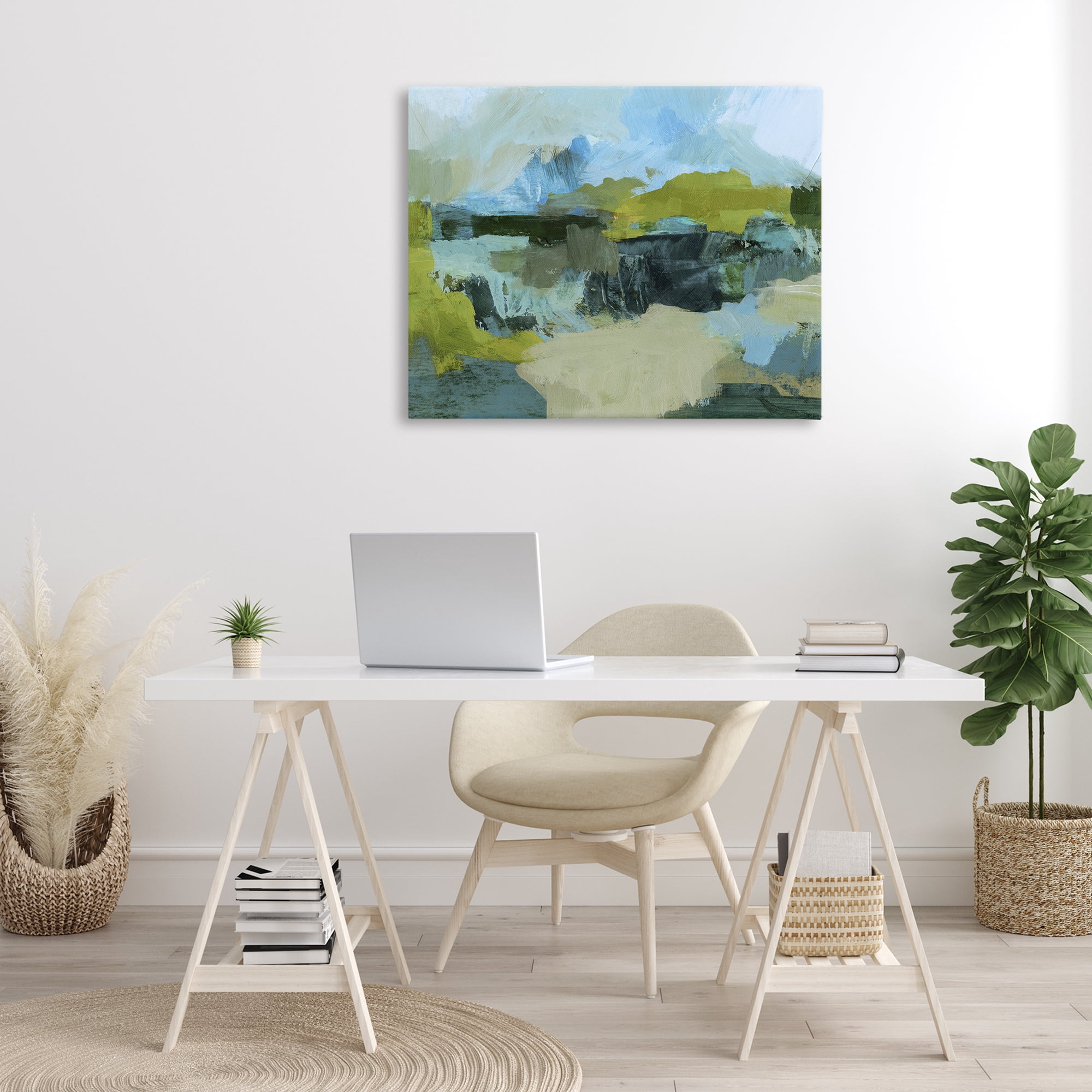 Stupell Industries Expressive Landscape Abstract Abstract Painting Wrapped Canvas Art Print Wall Art, 40 x 30