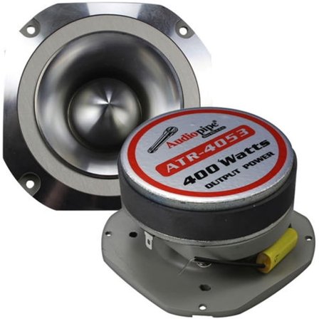 Audiopipe 1 Pair Super Tweeter 4" 400 Watts Car Stereo Bullet Diamond Chrome ATR-4053