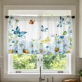 thumbnail image 4 of Wildflower Butterfly Vertical Watercolor Kitchen Curtain,Short Panel Window Valance for Sink,Breakfast Nook,Home Decor, 4 of 5