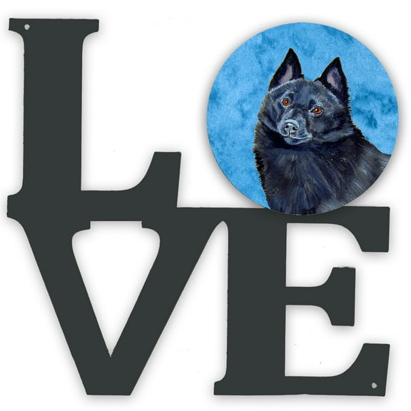 Blue Schipperke Metal Wall Artwork LOVE