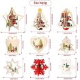 thumbnail image 2 of 9 Pcs 3D Christmas Wooden Ornaments Christmas Unfinished Wood Cutouts with Hole for Christmas Party Decorations, 2 of 7