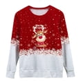 thumbnail image 5 of Pntutb Mujeres Moda Cuello Redondo Navidad Mangas Largas tops Blusa Pullover Sudadera Pntutb Pntutb-5930, 5 of 5