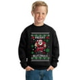 thumbnail image 2 of Wild Bobby Merry Blitzmas, Football Christmas Sweater Design | Holiday Unisex Boys Girls Crewneck Graphic Sweatshirt, 2 of 5