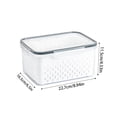 thumbnail image 2 of Fruit And Vegetable Storage Container For Refrigerator, Fresh Produce Organizer With Two - Tier Design - Includes Removable Draining Basket For Efficient Water Removal, Sealed, 2 of 2