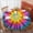 Pink And Yellow, variant on Pink and Green Tie Dye Pattern Round Tablecloth 70"x70", Wrinkle Resistant Wipeable Table Cover for Kitchen Dining Room Picnic Patio and Party