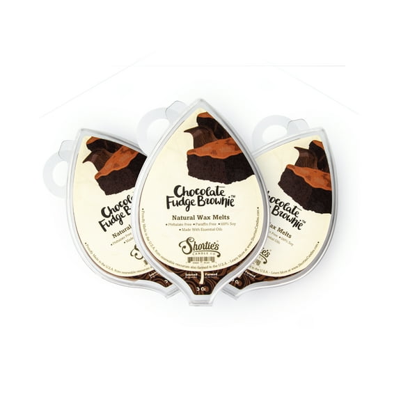 Chocolate Fudge Brownie Soy Wax Melts 3 Pack - All Natural   Essential Oils   Phthalate Free - Shortie's Candle Company