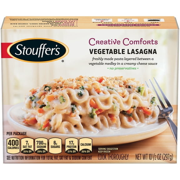 Case of 12, Stouffer's, Vegetable Lasagna Meal, 10.5 oz