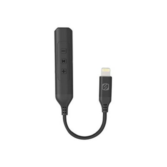 Scosche I3AAZ - Lightning to headphone jack adapter - Lightning male to mini-phone stereo 3.5 mm female - 3 ft