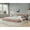 Pink, variant on King Size Bed Frame with Headboard, Grounded Low Profile Bed with Thick Chenille Fabric, No Box Spring Needed, Sturdy Wood Frame Bed for Bedroom, Pink