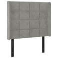 thumbnail image 2 of vidaXL LED Headboard Dark Gray 57.9"x6.3"x46.5"/50.4" Velvet, 2 of 57