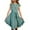 Blue Green, variant on KISSMODA Girl's Solid Comfy Dresses Short Sleeve Round Neck Casual Summer Flared A Line Midi Dress 5-14 Years