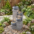 thumbnail image 4 of Gymax 4-Tier Water Fountain 23'' Cascading Bowl Waterfall Fountain w/LED Lights & Pump, 4 of 10