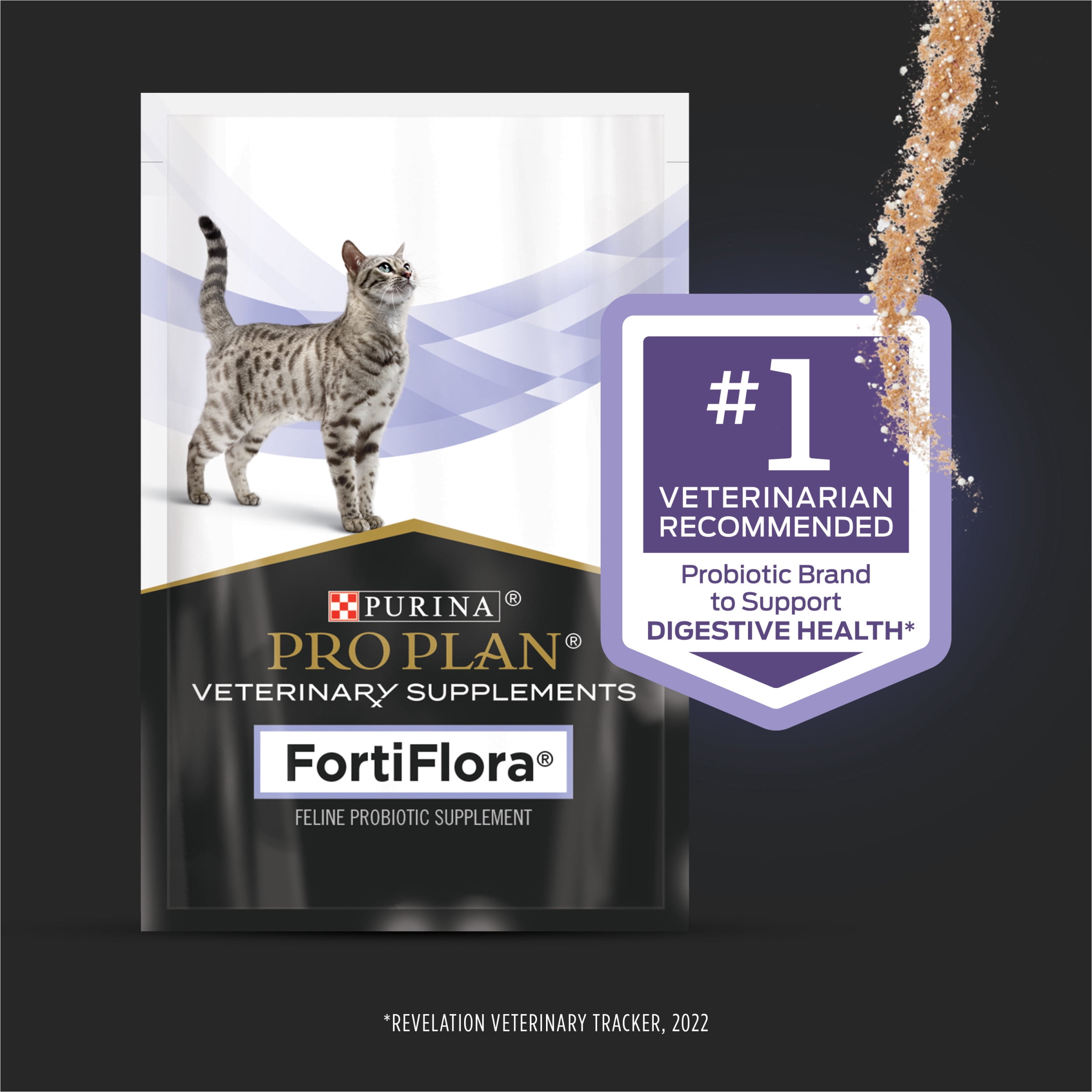 Purina Pro Plan Veterinary Supplements FortiFlora Cat Probiotic for Cats with Diarrhea 30 ct. Box (2-Pack)